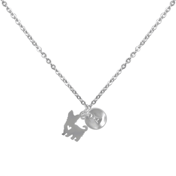 Puppy Dog Letter Necklace