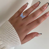 blue butterfly ring 